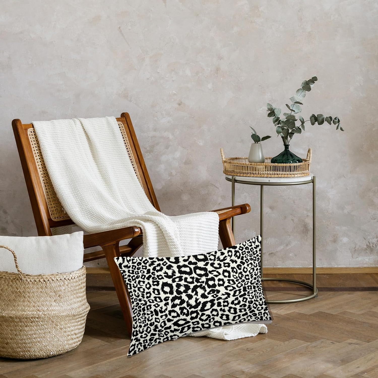 Lime Green White Leopard Print Pillow Covers 18x18 Inch Set of 2 Cheetah Animal Spots Decorative Throw Pillows For Couch Farmhouse Chinoiserie Pillow Cases — image 6
