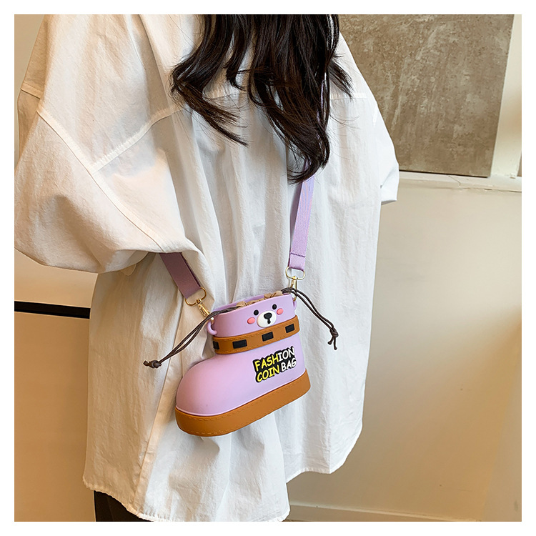 Adjustable Silicone Crossbody Bag - Multi-Way Lightweight Purse with Spacious Design(purple) — image 4