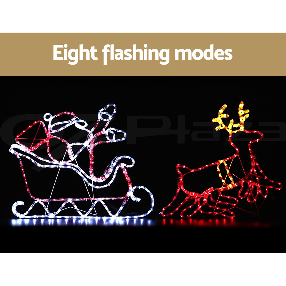 1X Christmas Lights Reindeer Sleigh 806 LED Decorations Jingle Jollys โ image 4