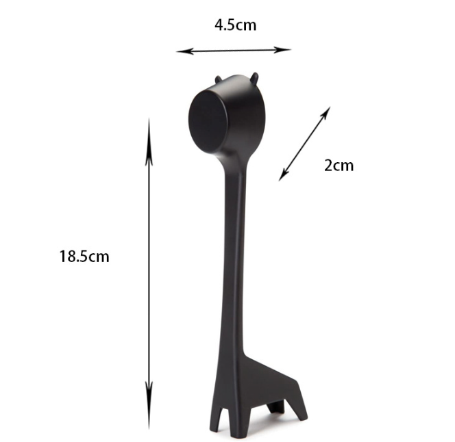 Giraffe-Shaped Coffee Scoop Set of 10 in Black ABS Plastic for Precise Coffee Grounds Measurement — image 4