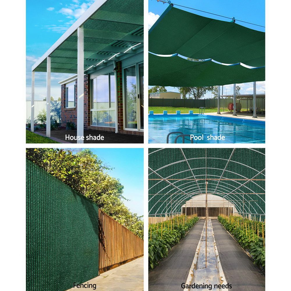 Instahut 90% Shade Cloth 3.66x10m Shadecloth Sail Heavy Duty Green โ image 4