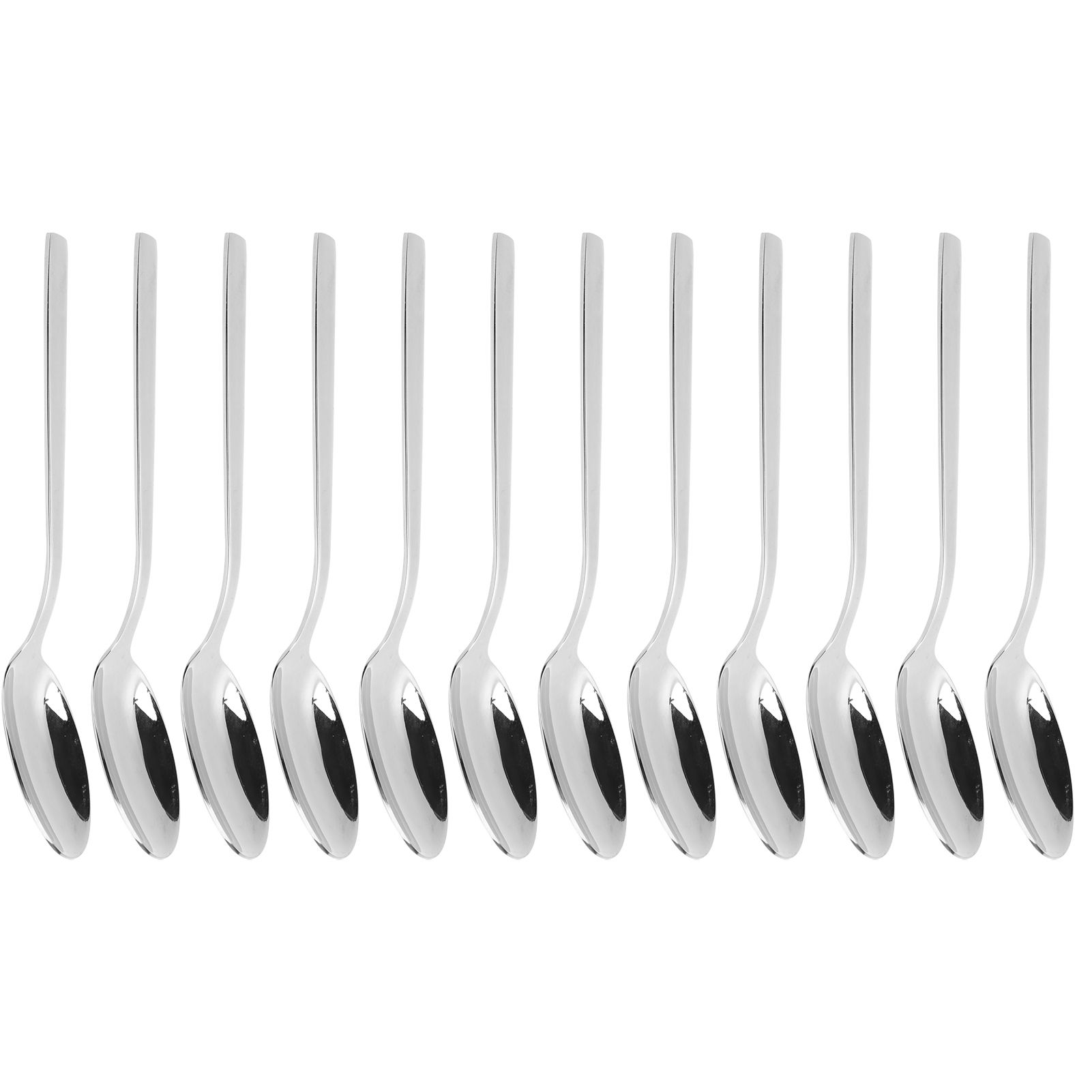 12Pcs Long Handle Dessert Spoon 316 Stainless Steel Soup Coffee Stirring Spoon Cutlery — image 5