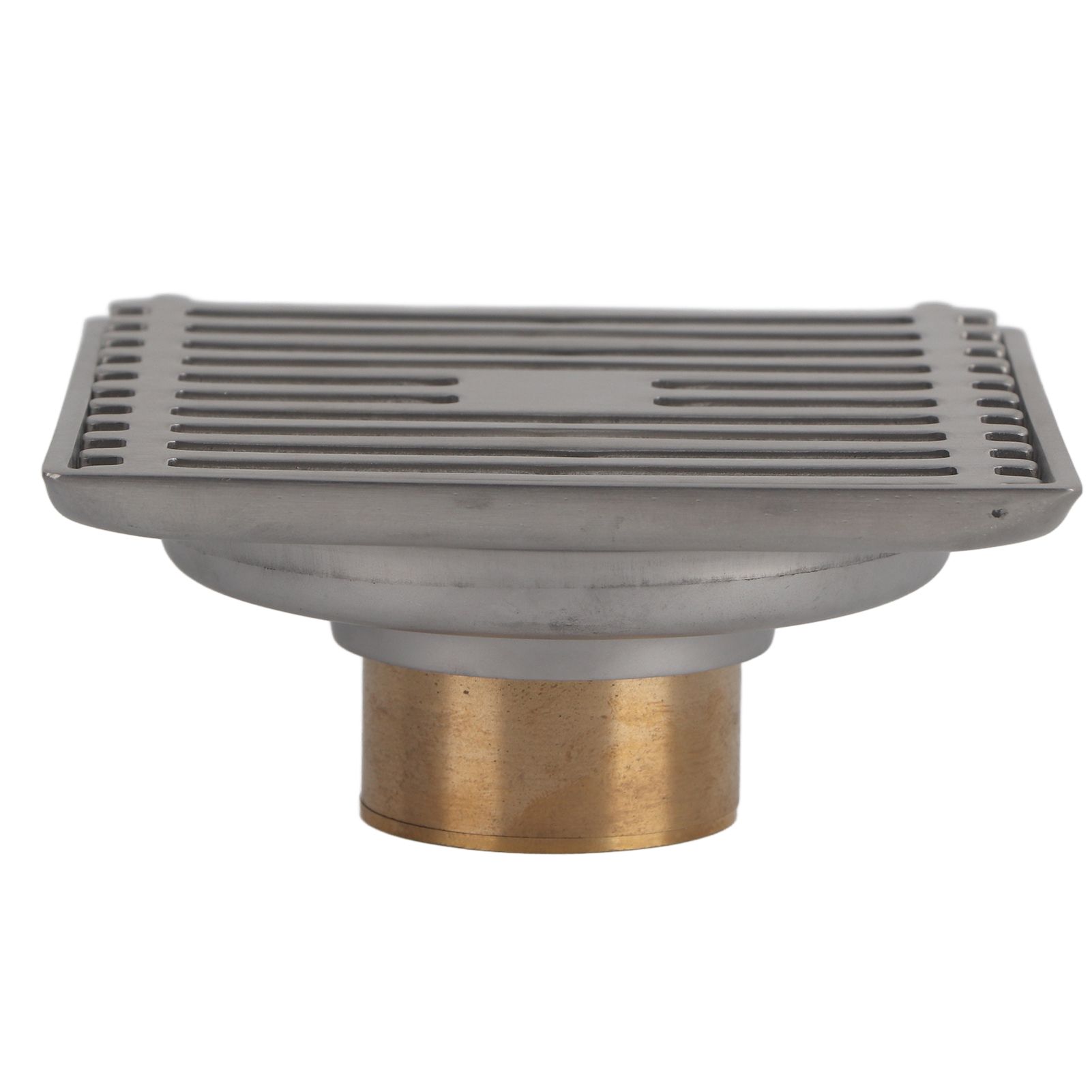 Large Flow Floor Drain Electroplating Squared Glossy Shower Floor Drain with Hair Filter for Bathroom โ image 4