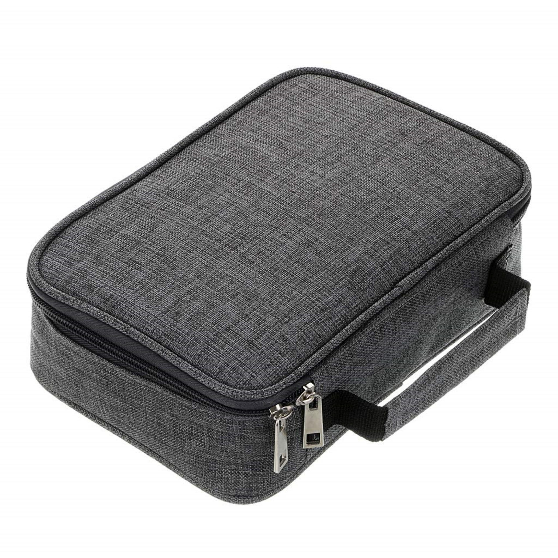 Grey Multi-functional Oxford Cloth Storage for Students, Large Capacity 72-Slot Pencil Case -Artists & Stationery (23x7x16 cm, 228g)