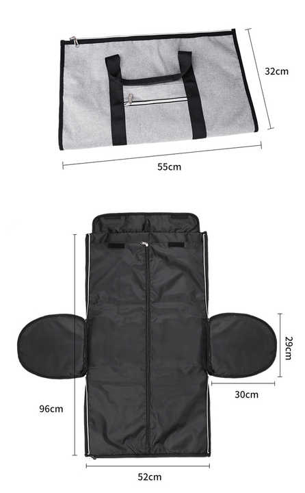 Blue Multi-Functional Travel Duffel Bag with Suit Storage, Foldable Garment Bag for Business Trips — image 4
