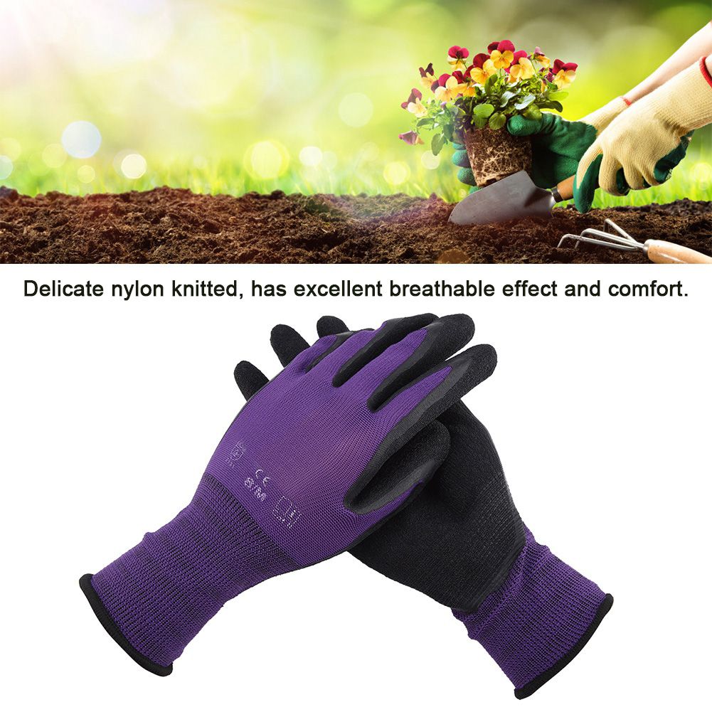 Gardening Work Labor Glove Nylon Nitrile Latex Safety Grip Wear Resistant Gloves โ image 2