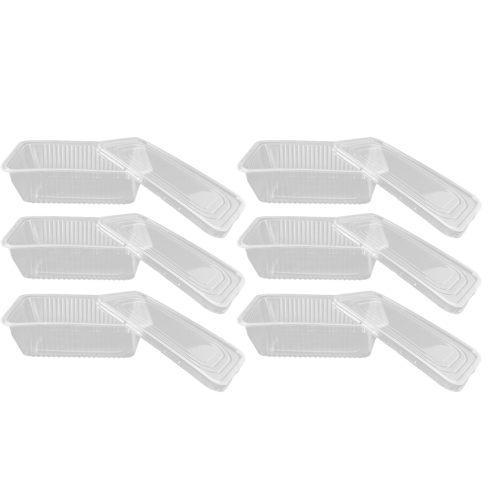 10PCS Disposable Lunch Box Microwavable Disposable Transparent Rectangular Food Container with Lid 750ML โ image 4