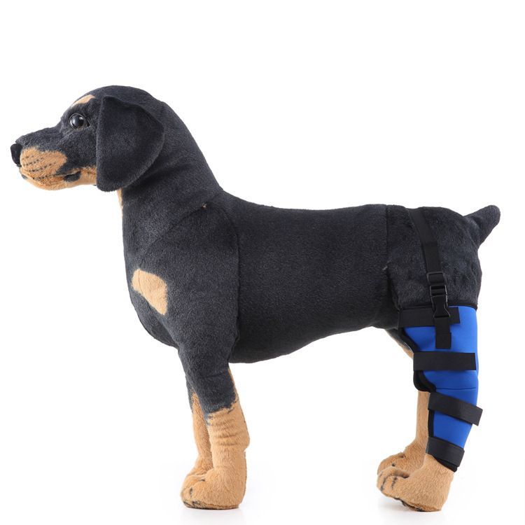 Dog Hind Left Leg Brace for Surgery Recovery, Puppy Rear Leg Protector with Stable Support, Prevents Licking Chewing Wounds, Aids Post-Op Recovery
