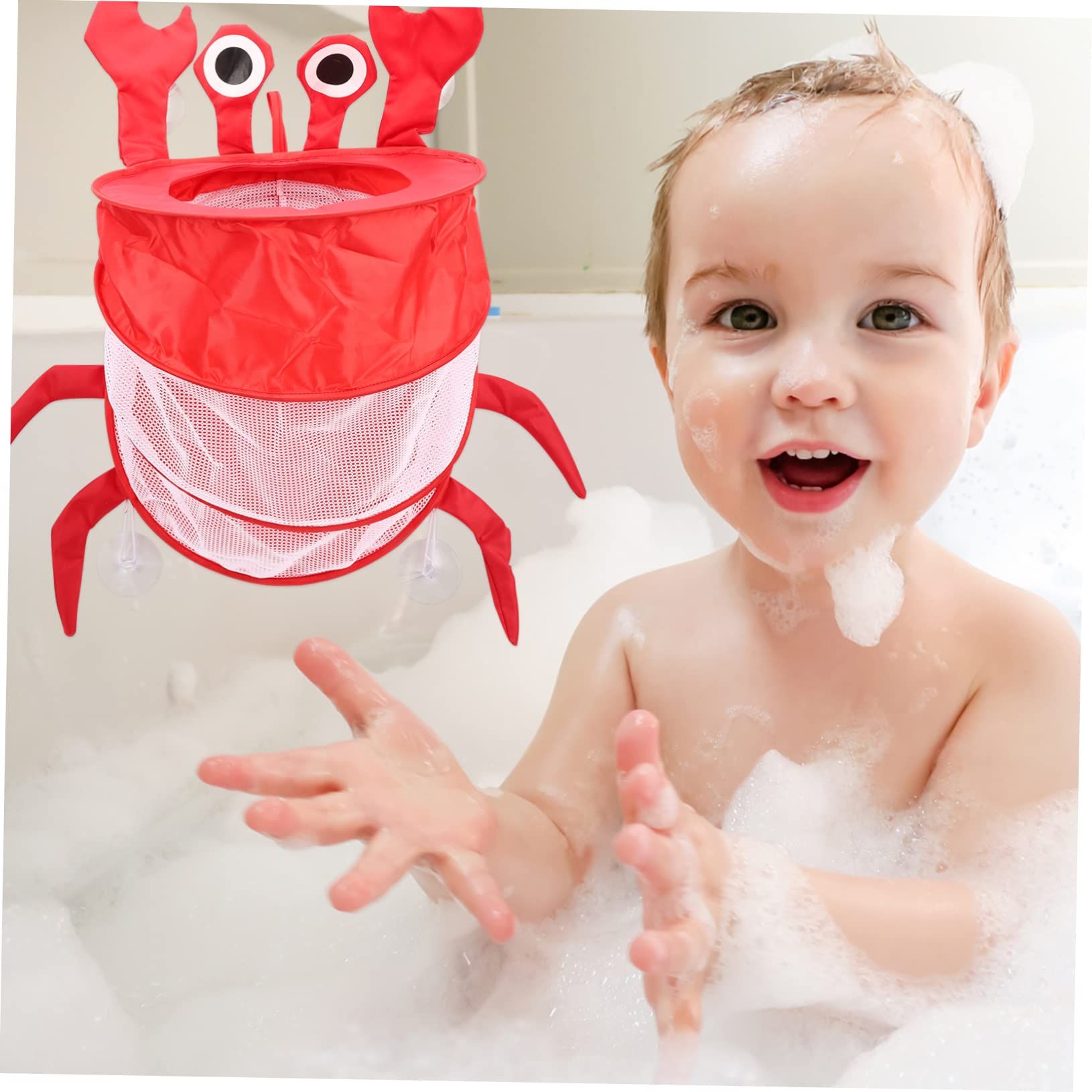 Baby Bathtub Bathroom Storage Mesh Bag Polyester Hanging Child Shower Bag Baby Toys Bathroom toy storage bag โ image 4