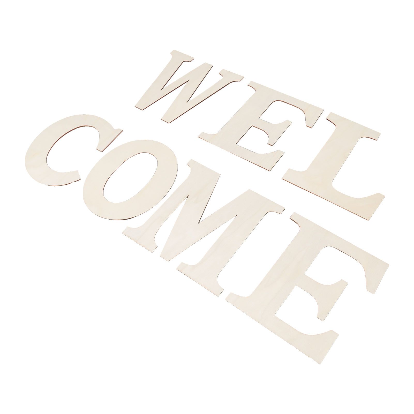 7PCS Welcome Sign Plywood 2mm Thickness Unpainted Welcome Decorative Letters for Wedding Party โ image 3
