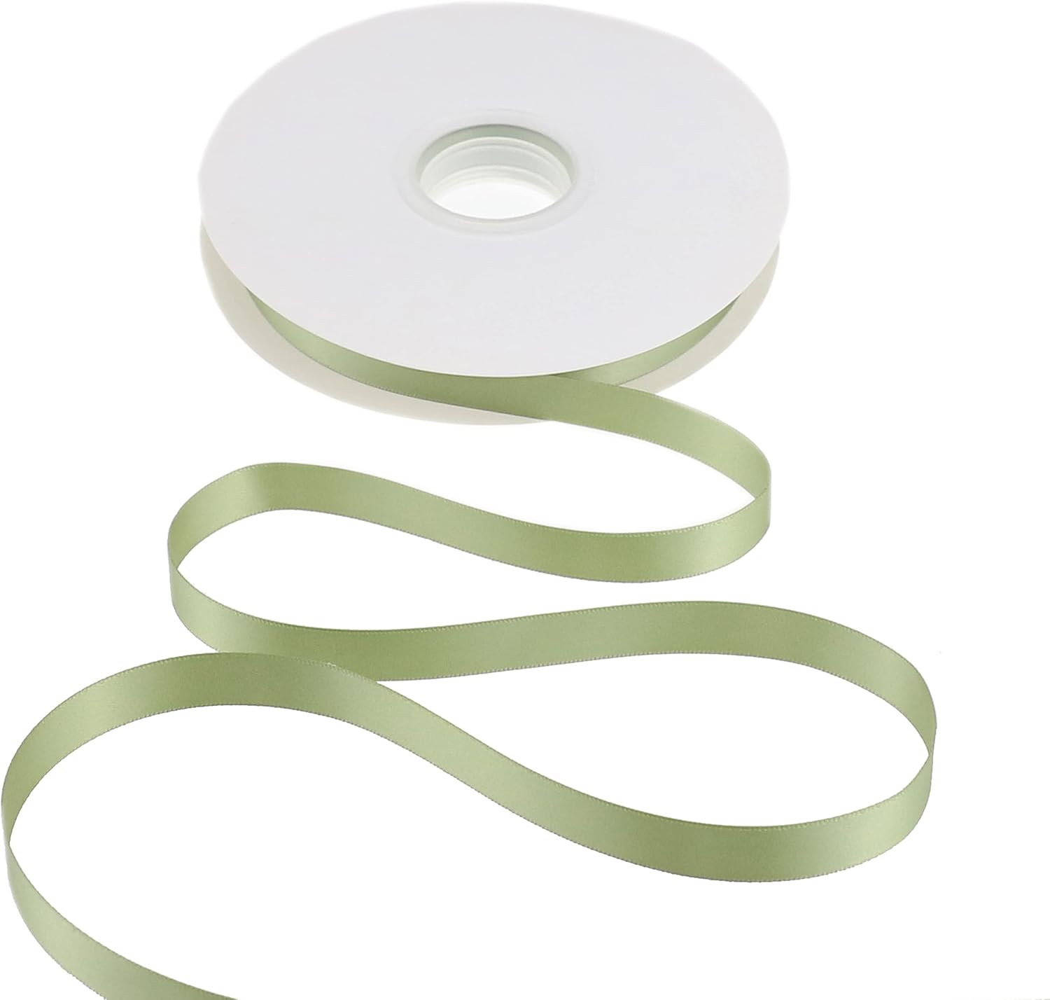 Sage Ribbon 1/2 Inch Sage Green Satin Ribbon Green Silk Ribbon for Wedding Decor Thin Sage Green Ribbon for Gift Wrapping Hair Ribbon for Craft โ image 3
