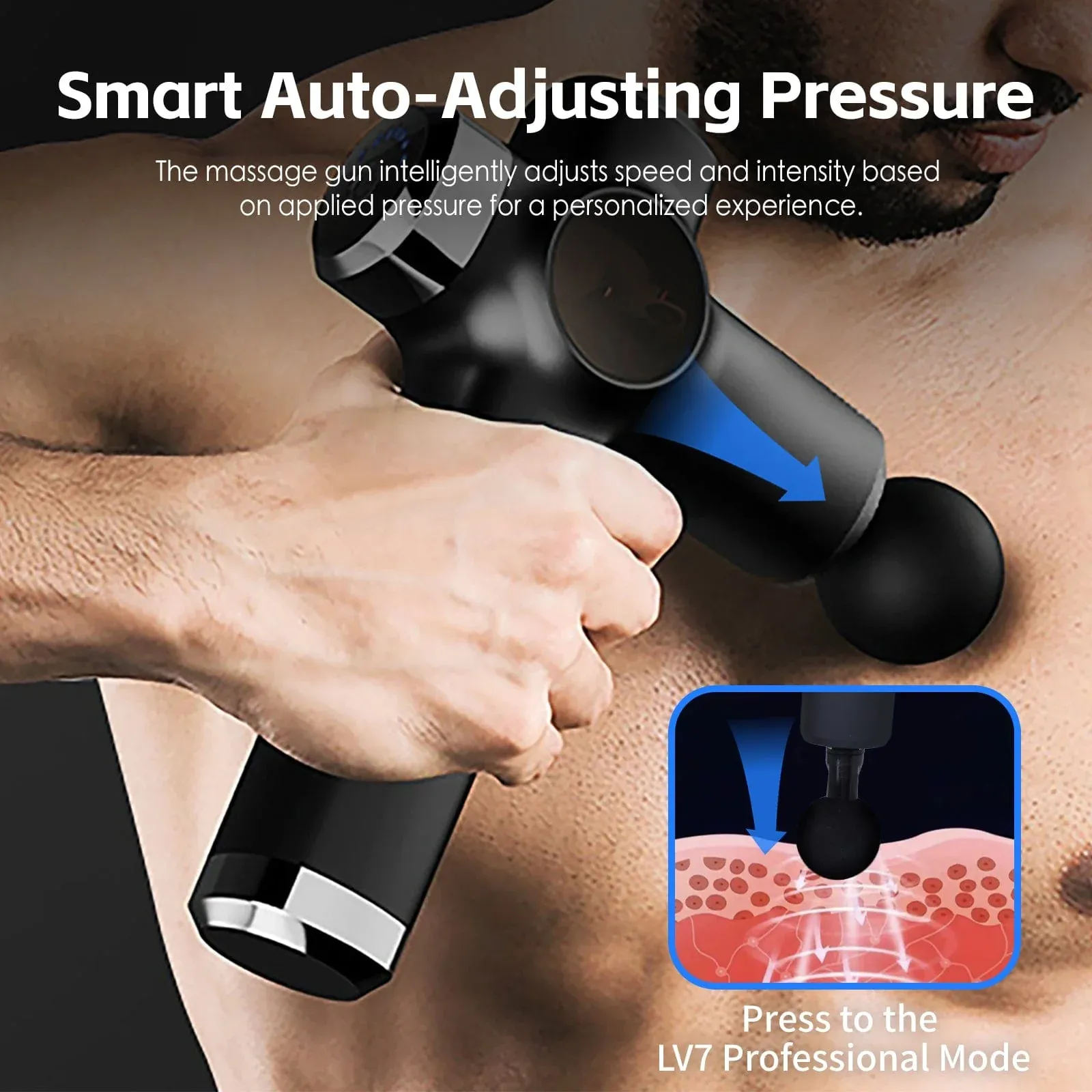 Remology Impact Therapy 7 Adaptive Speed USB-C Fascial Massage Gun with 4 Heads โ image 5