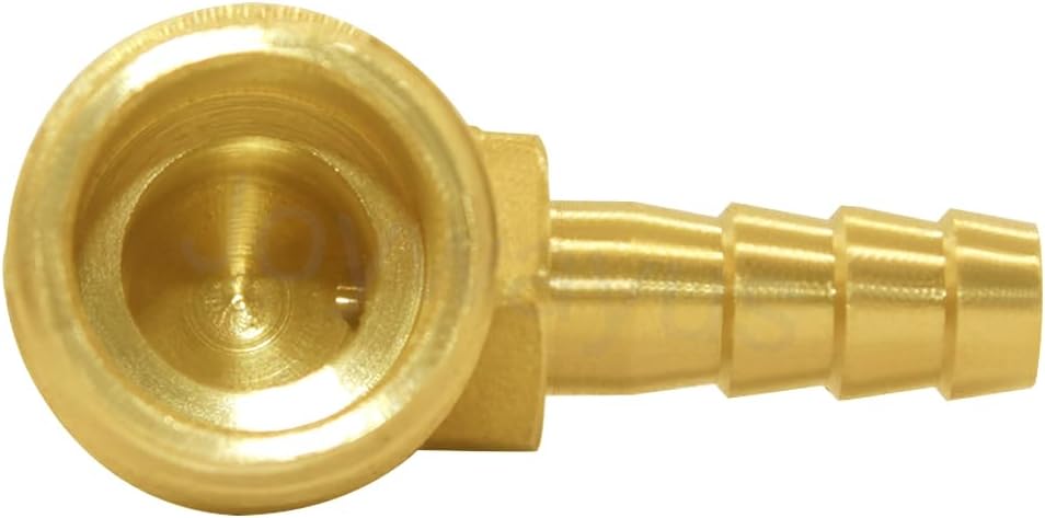 Brass Hose Fitting,90 Degree Elbow,1/4" Barb x 3/8" NPT Male Pipe Water/Fuel/Air (Pack of 2) — image 4