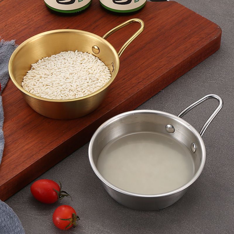 2Pcs Korean Traditional Wine Bowl Rice Wine Cup Soy Sauce Dish Condiment Dipping Bowl with Handle for Hiking Camping Soup
