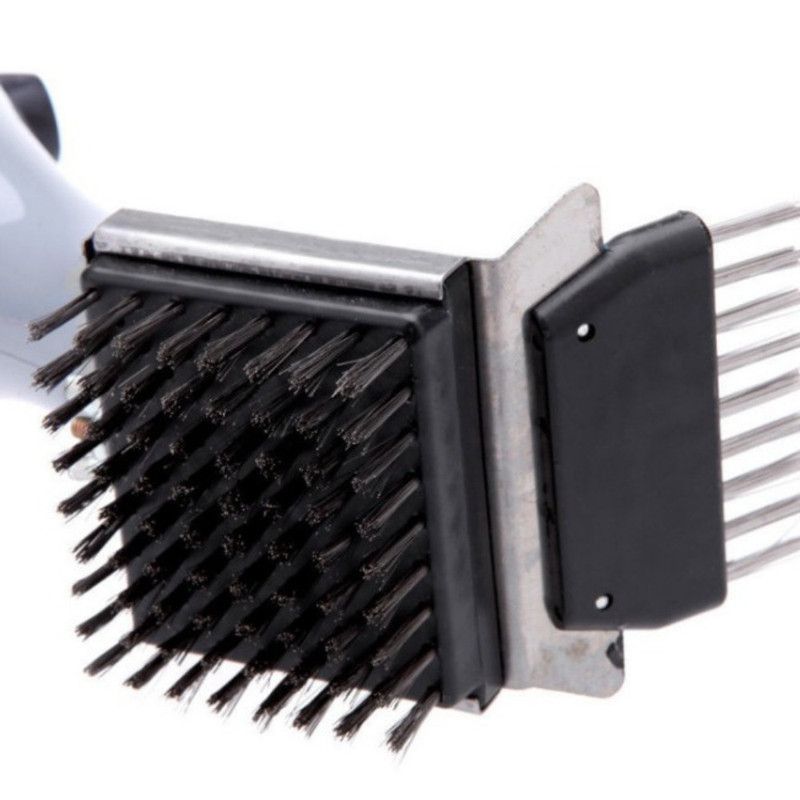 3-in-1 BBQ Cleaning Brush, Stainless Steel Wire Scraper Grill Cleaner for Outdoor Barbecue — image 2