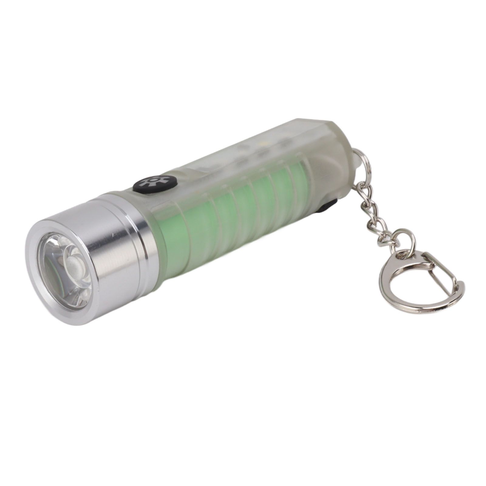 White Small Keychain Flashlight USB Type C Rechargeable IP65 Waterproof LED Mini Keyring Flashlight — image 5