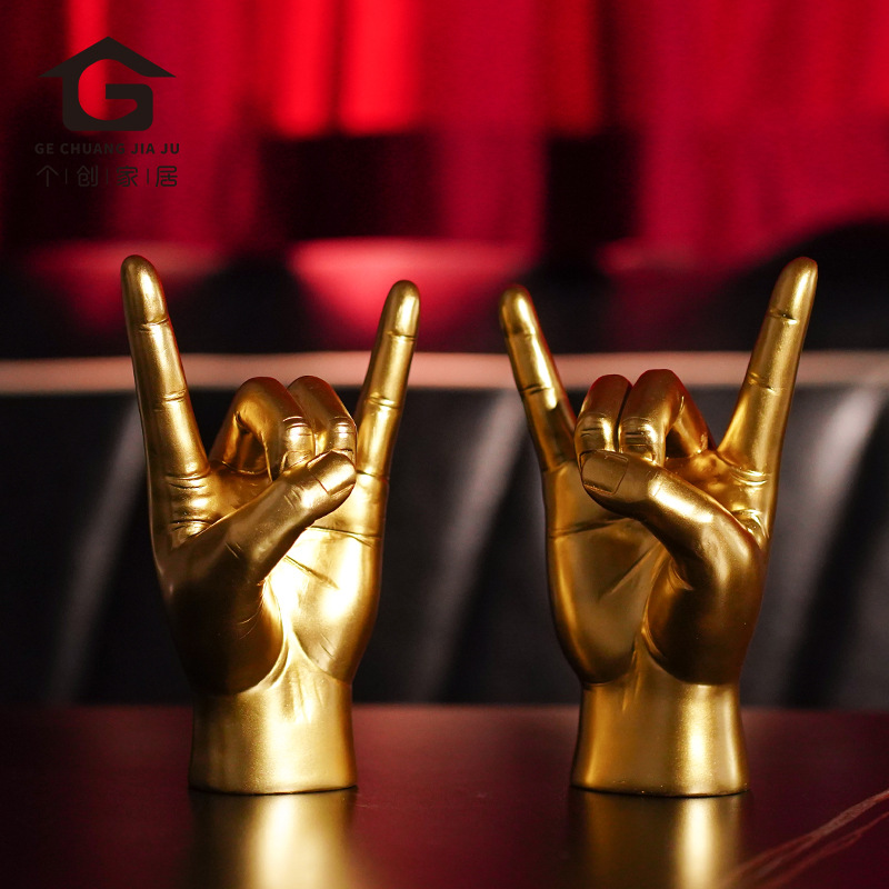 White Right Hand Resin Rock and Roll Hand Figurine - Stylish Desk and Living Room Decor โ image 4