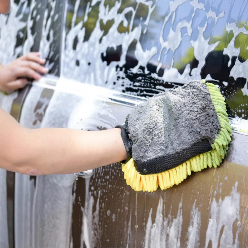 1 Pair Advanced Car Wash Mitt, Microfiber Wash Mitt, Car Wash Sponge - Wash Glove - Microfiber Mitt — image 5