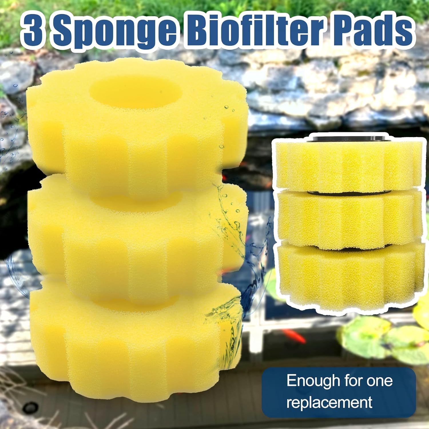 Sponge Filter Media Pad For Vivohome 1050 GPH Grech Pond Bio Pressure Filter Foam Koi Fish, Sponge for Vivogrow 1050 GPH Pressurized Biological Pond — image 6