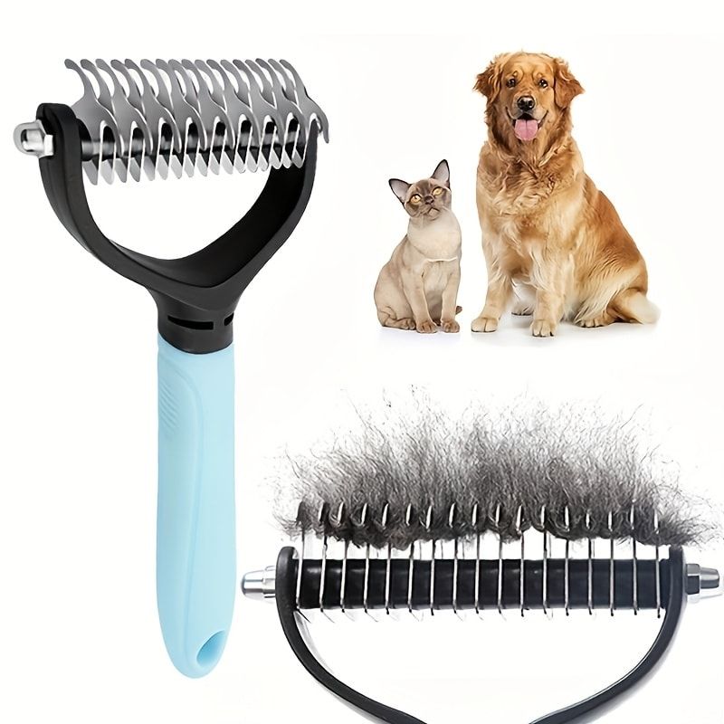 Professional Pet Dematting Comb for Dogs and Cats - Stainless Steel Grooming Tool for Removing Tangles, Mats, and Loose Undercoat Hair, Ideal for Long-Haired — image 6
