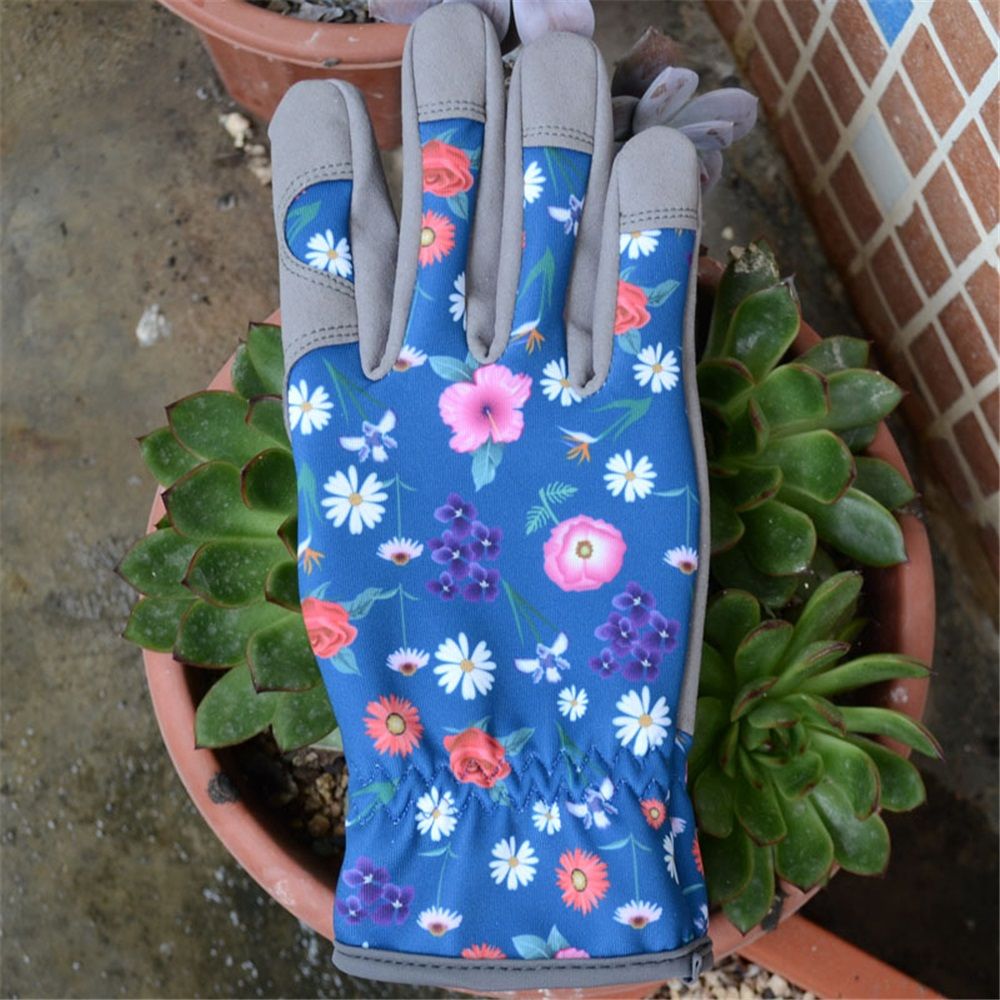 Womens Gardening Weeding Working Gloves, Leather Garden Glove for Women Thorn Proof No Stab for Digging, Planting,Pruning（S） — image 2