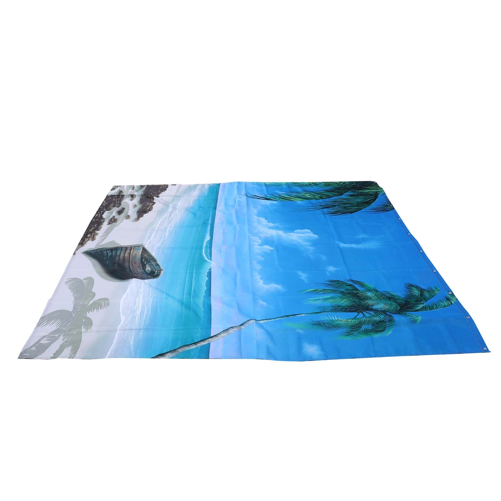 Shower Curtain Set with Hanging Rings No‑Punching Bath Curtain Bathroom Accessory150x180cm — image 3
