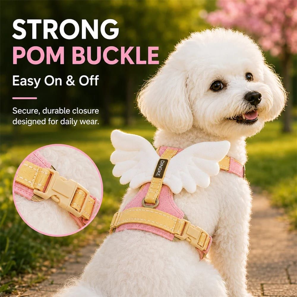 Adorable Angel Wings Dog Harness with Glowing 3D Luminous Design, Breathable No-Pull Walking Vest for Puppies and Small to Large Dogs, Soft Padded — image 5
