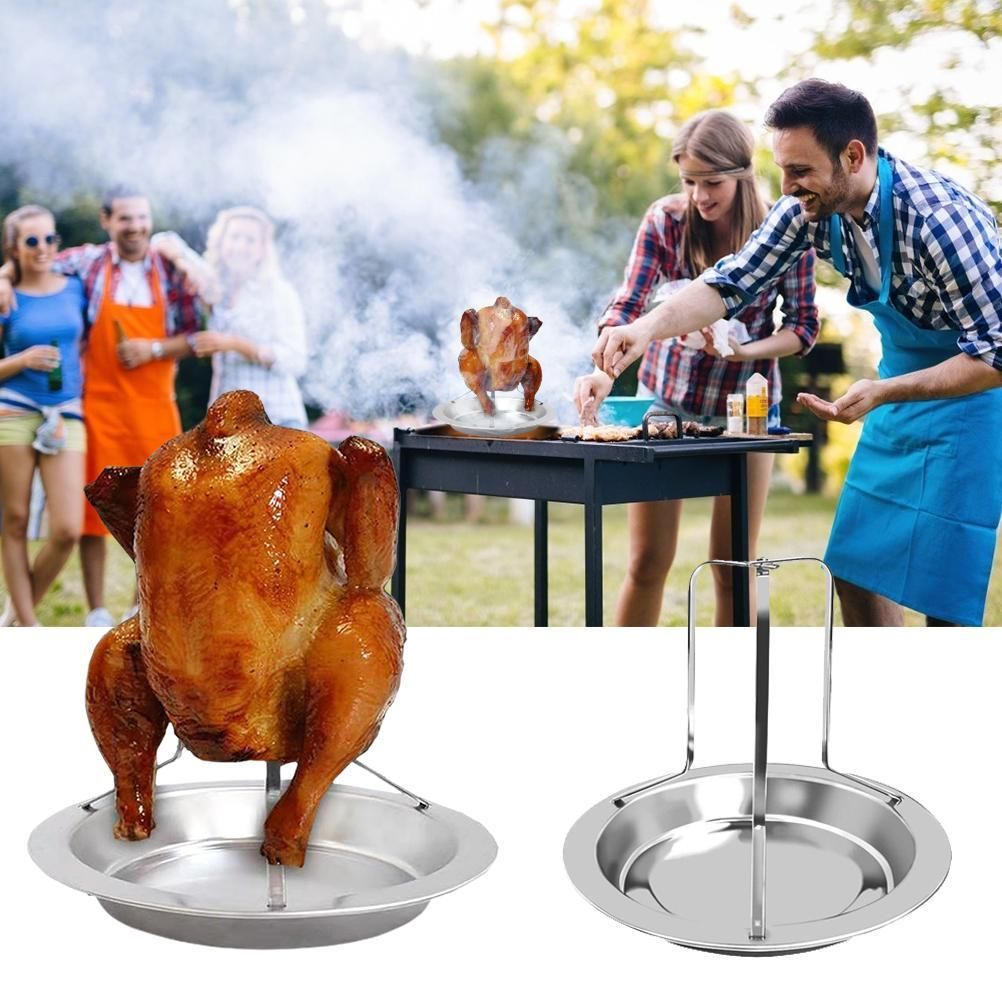 Stainless Steel Vertical Skewer Brazilian Barbecue Grilling Rack Chicken Barbecue Rack โ image 4