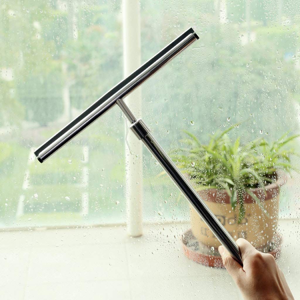 Telescopic Shower Squeegee Window Glass Wiper Scraper Cleaner for Bathroom Car Glass Squeegee Bathroom Black โ image 3