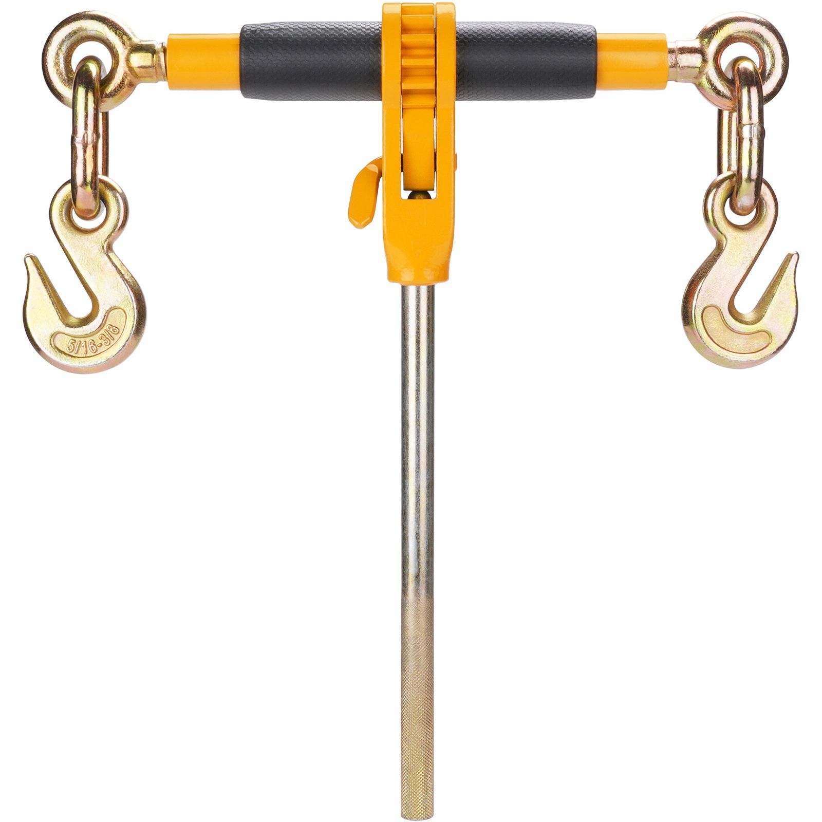Ratchet Chain Binder, 0.9-1.27 cm Heavy Duty Load Binders, with G80 Hooks 5443 kg Secure Load Limit, Labor-saving Anti-skid Handle, Tie Down Hauling Chain