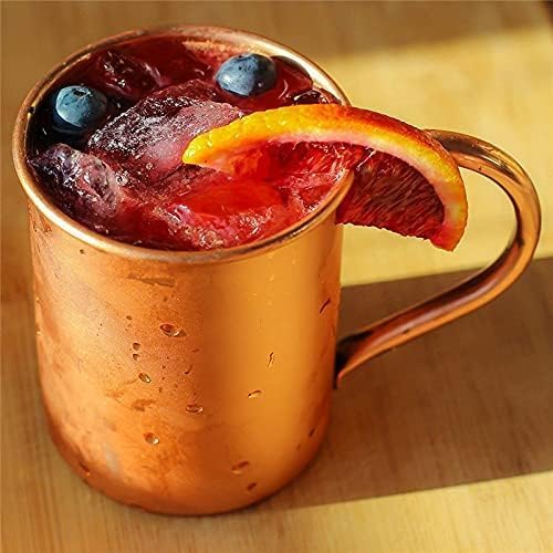 Moscow Mule Mug Pure Copper Without Inside Liner, Sports Straight Cup Handle for Cocktail Coffee Beer Milk Water โ image 6