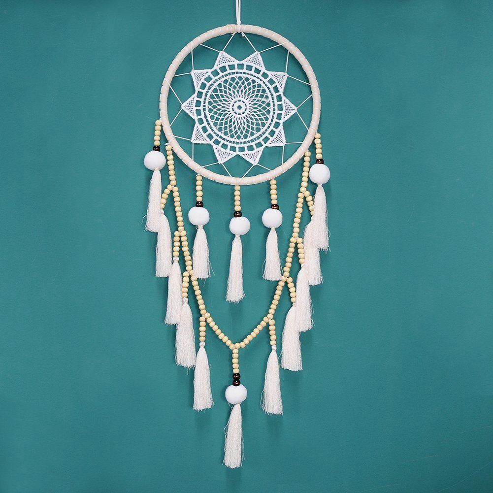 Tassel Woven Crochet Dream Catcher Feather Ornaments Living Room Pendant Bedroom Wind Chimes Decoration — image 3