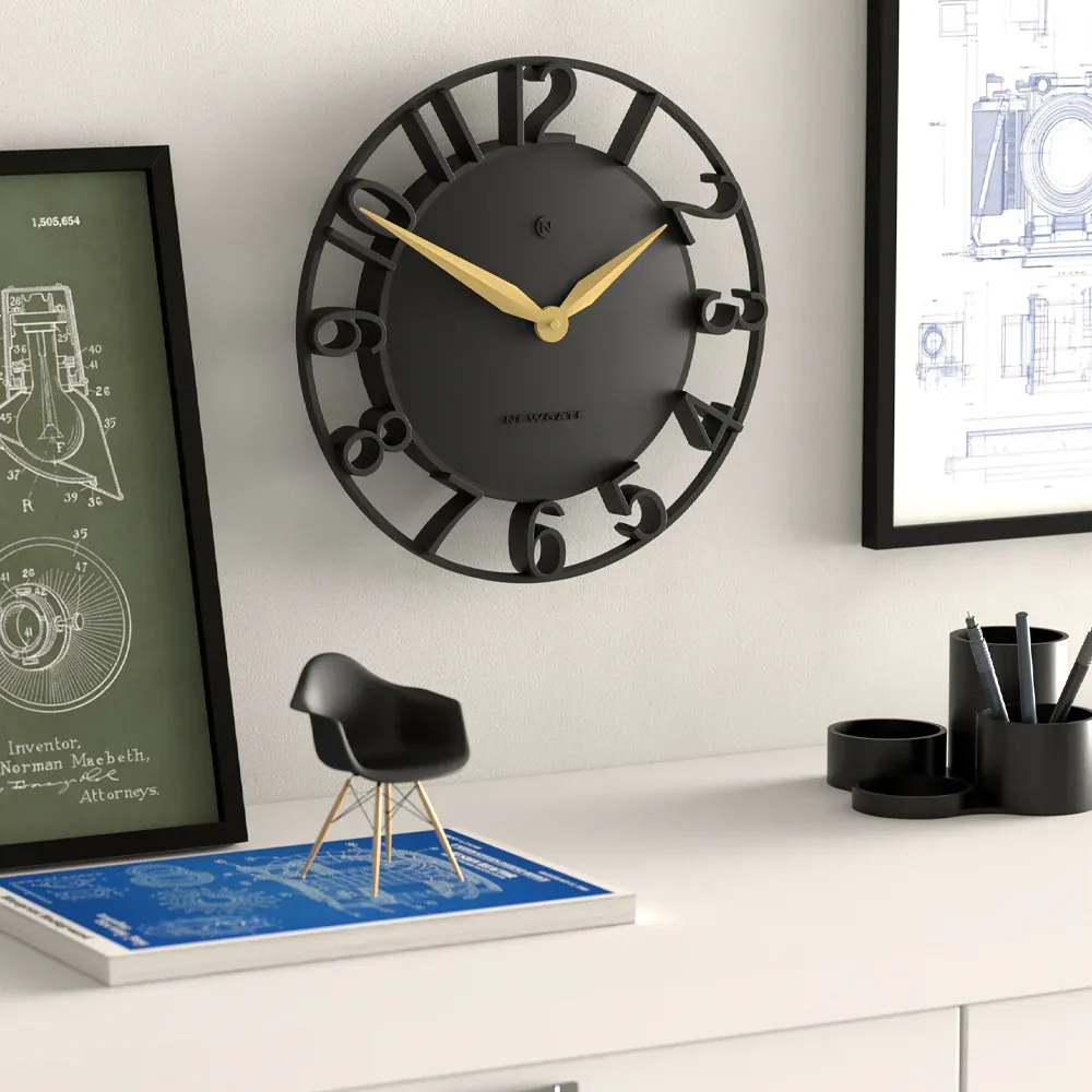 Newgate Time Traveller Wall Clock-Black — image 4