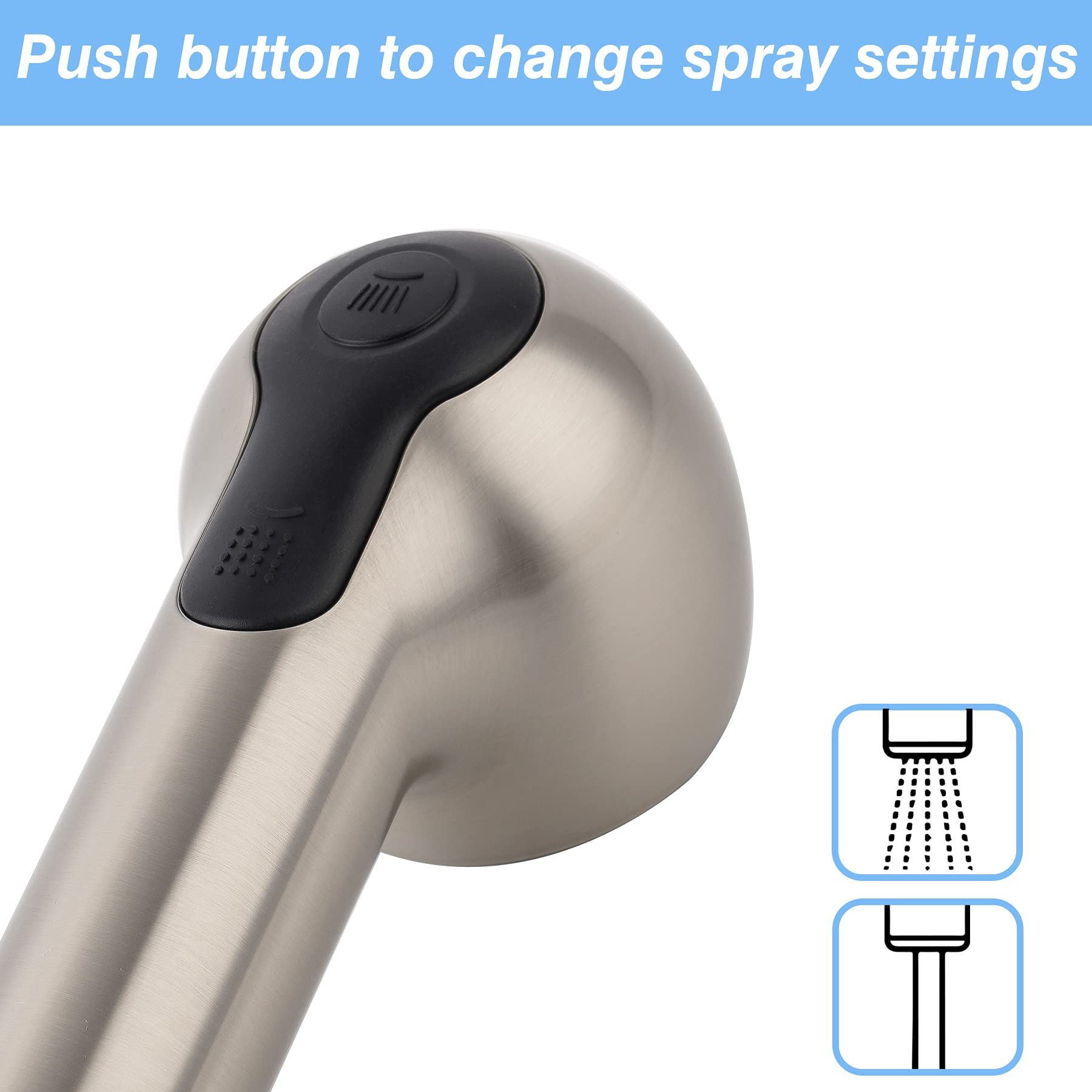 Kitchen pull-out faucet nozzle shower accessories pull-out head dishwashing sink pressurized splash proof faucet — image 3