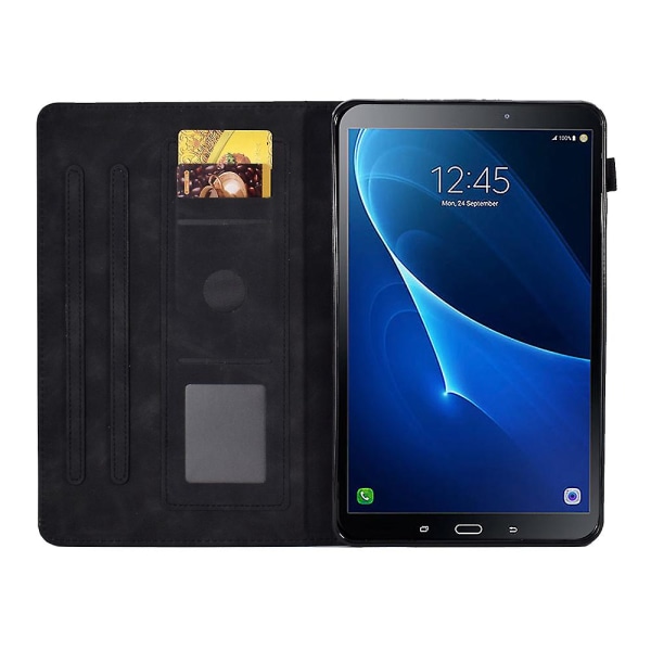 Compatible with Samsung Galaxy Tab A 10.1 2016 T580 T585 Shockproof Case Black Pu Leather Butterfly Floral Pattern Samsung — image 2
