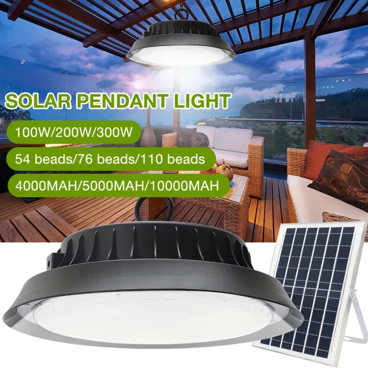 Solar Power Outdoor UFO LED High Bay Light in Black - 200W — image 6