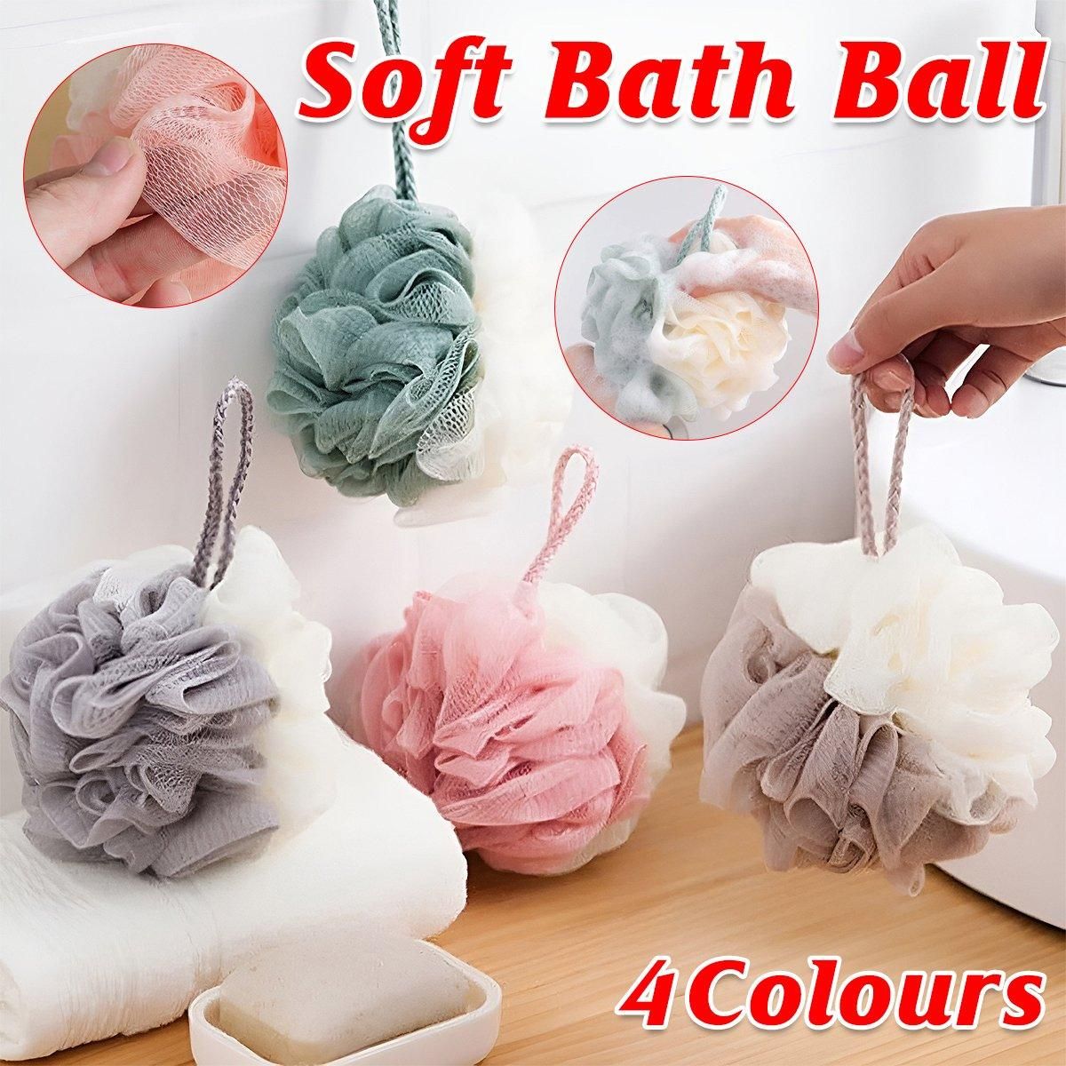 Bath Ball Mermaid Loofah Sponge Bath Puff Soft Ball Body Exfoliate Wash Shower - Pink — image 2