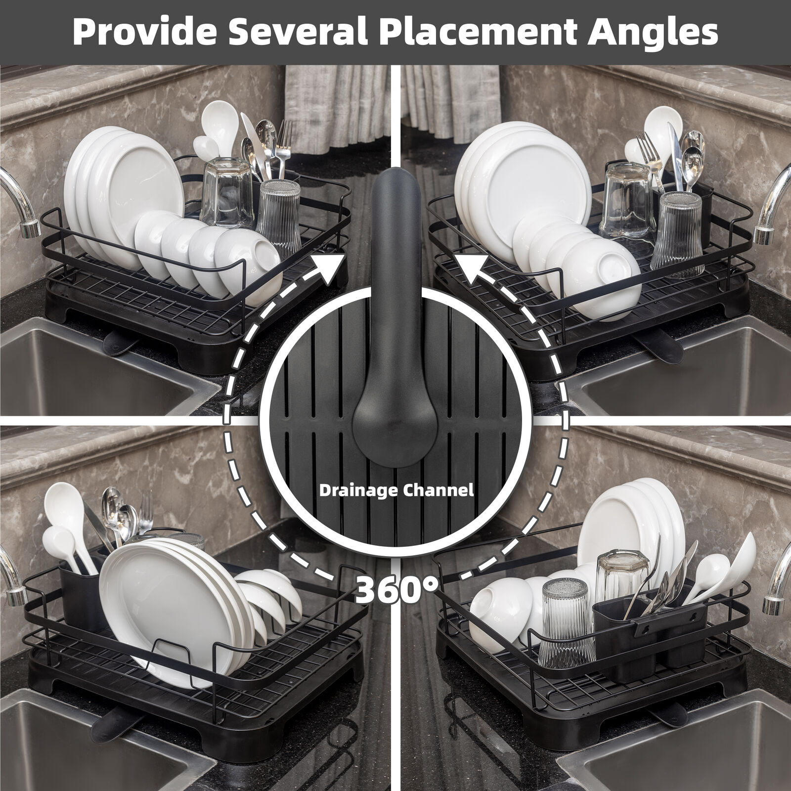 Steel Frame Dish Drying Rack Durable Steel Frame, Removable Utensil Holder, Compact Size for Small Kitchens & Apartments โ image 6