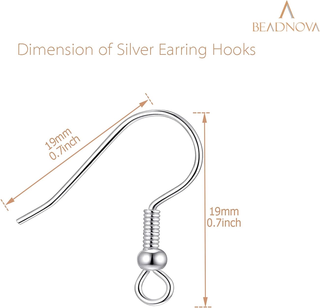 Fish Hook Earring Hooks 150pcs Earring Findings with Backs for Ear Wire Supplies Ear Post Making DIY (150pcs Silver Earrwires and 150 pcs Backs, Total 300pcs) — image 2