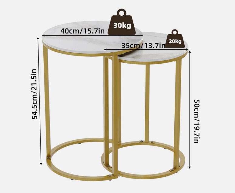 Interior Ave - Diva Gold Nested Side Table Set — image 4
