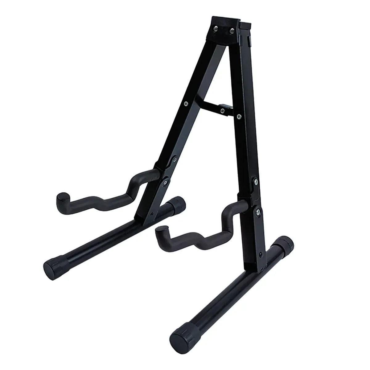 Folding Double Guitar Stand Floor Rack Electric Acoustic Bass Gig Holder Mount — image 2