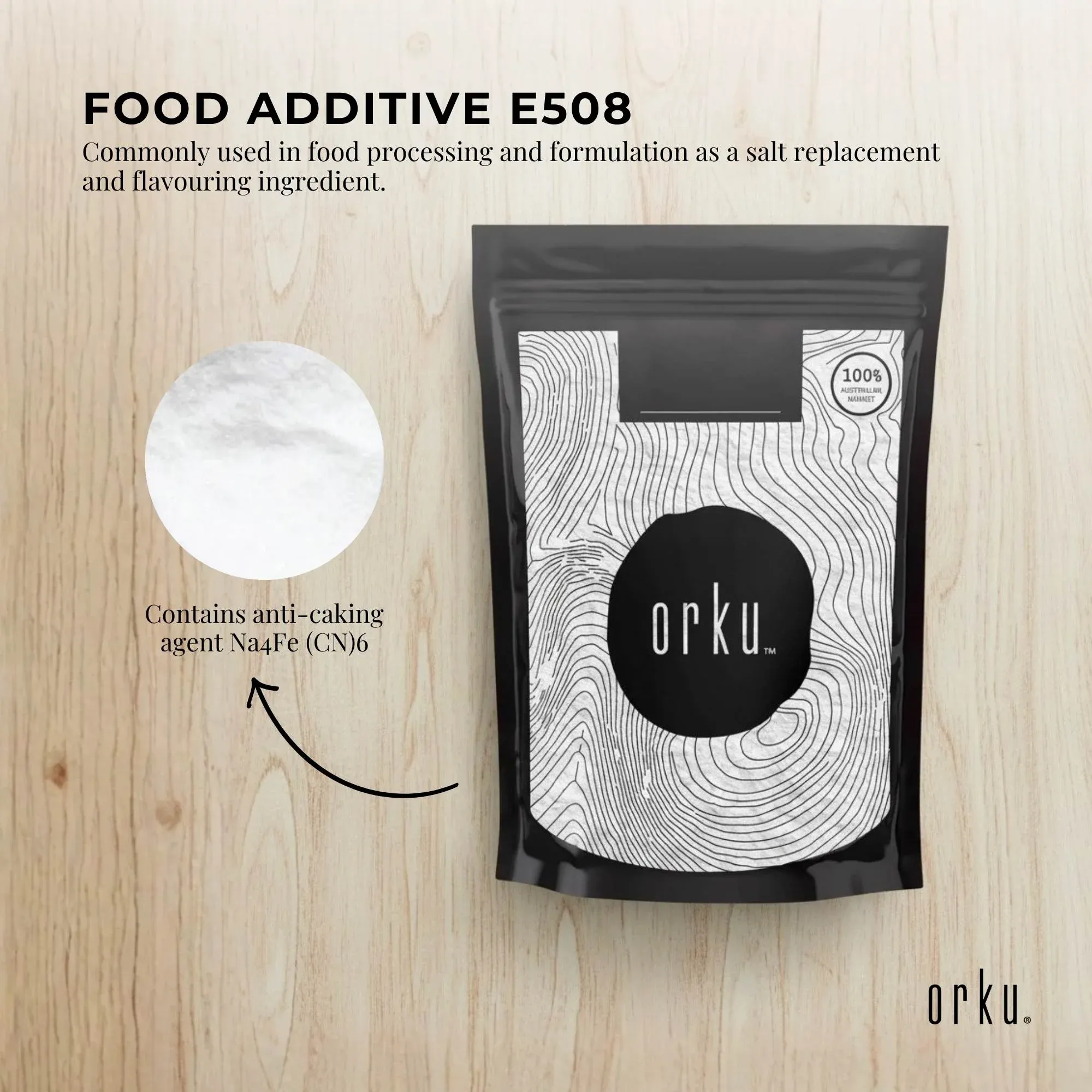 Orku 2Kg Potassium Chloride Powder (KCl) - Food Grade E508 Salt Substitute โ image 4
