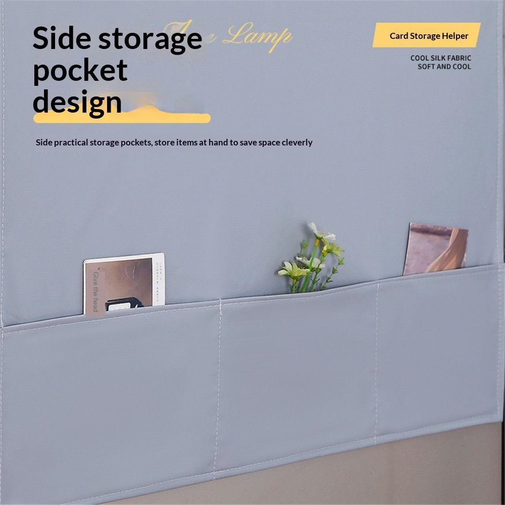 Fridge Dust Proof Cover Washing Machine Top Cover non-slip Refrigerator Top Cover Multi-Purpose Washing Machine Top Cover with Storage Pockets 180CMx68CM — image 2
