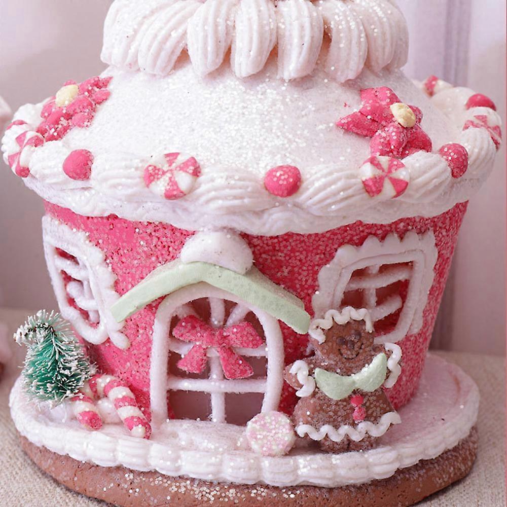 Decorative gingerbread house Christmas decoration for the Christmas tree with a castle candy — image 5
