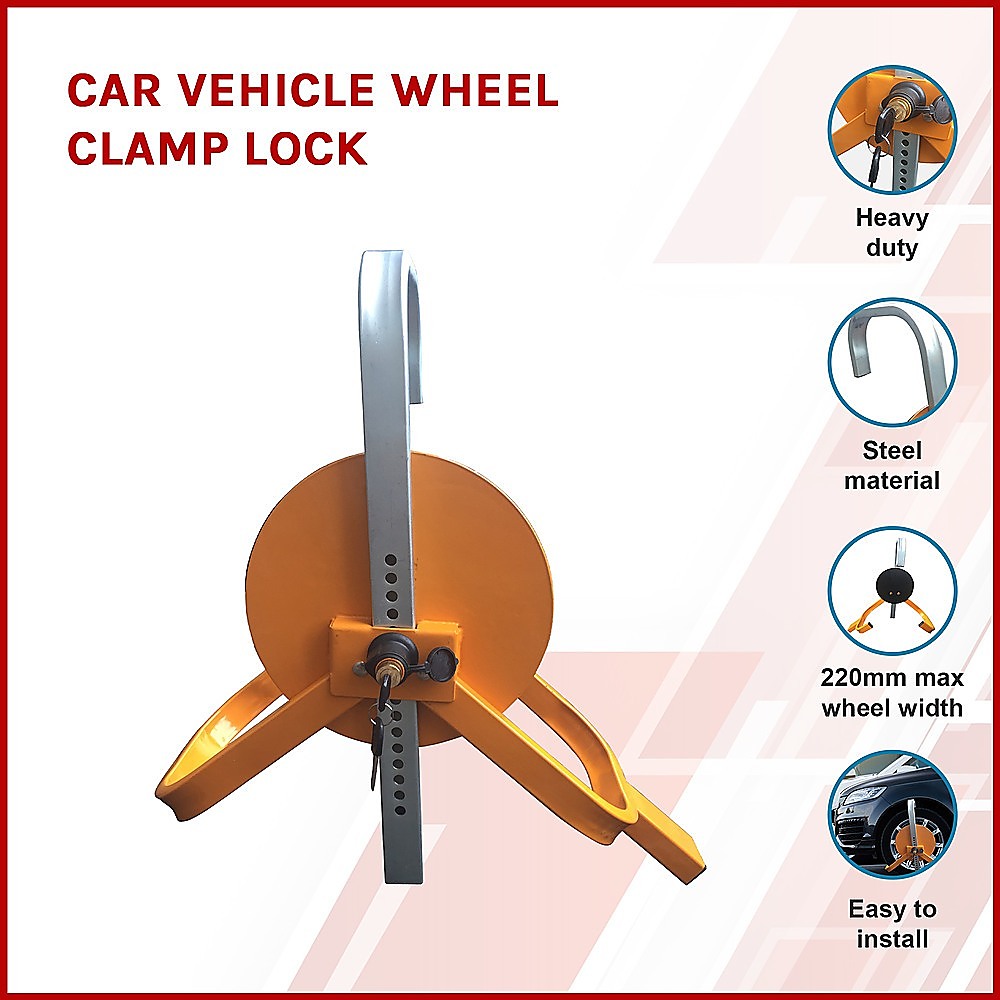 Car Vehicle Wheel Clamp Lock – Heavy Duty Anti-Theft Security Device — image 3