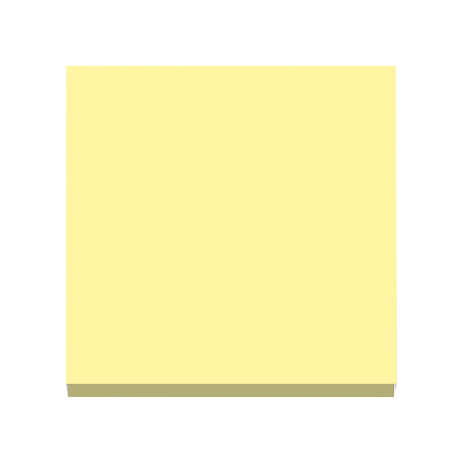 Premium 7.6 x 7.6 cm Sticky Notes Pad, Strong Adhesive Colourful Memo Pad, 100 Sheets for Office Home Reminders, Light Yellow