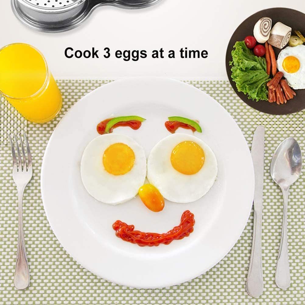Egg Boiler Egg Poacher Durable Stainless Steel Egg Cups Kitchen Gadget Easy To Use For Poached Eggs Brunch Breakfast — image 3