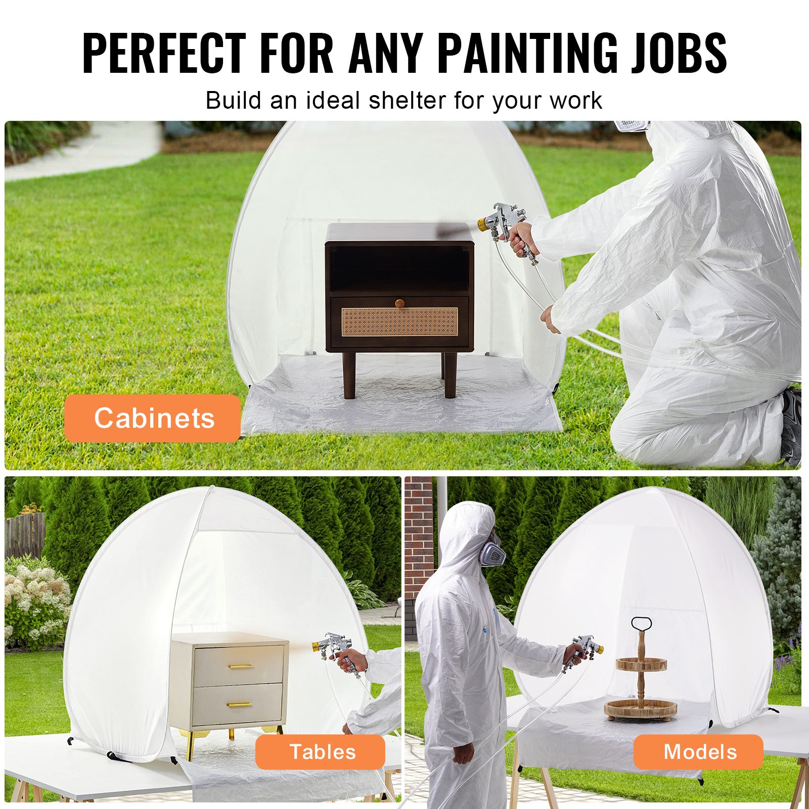 Spray Paint Shelter Portable Spray Paint Tent Booth 3.3 x 2.9 x 3.3ft Pop Up โ image 6