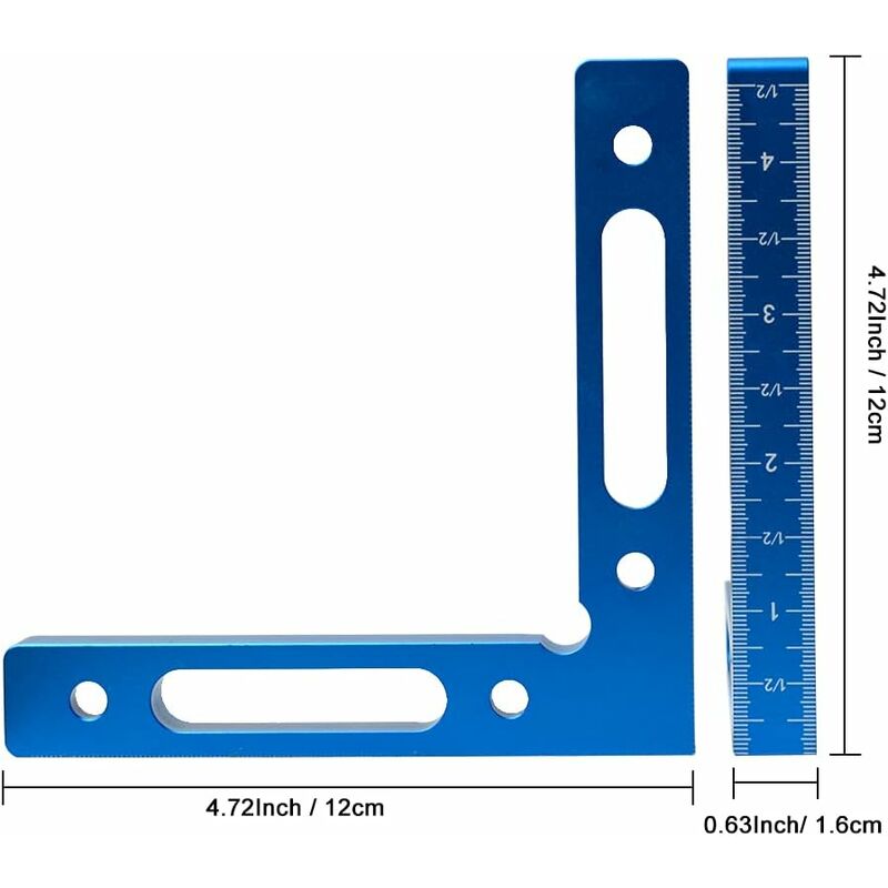 2 pcs 90 Degree Positioning Brackets Aluminum Alloy Square 12 X 12Cm Right Angle Clamps 90° L Type Corner Clamp For Box — image 3