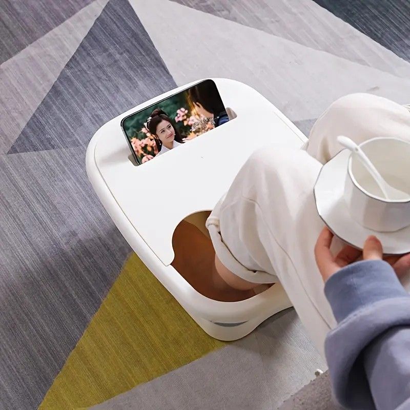 Foldable Foot Soak Tub: TPE Collapsible Deep Tub with Lid for Heat Retention, Foot Massage, Essential for Home Wellness and Relaxation.GREEN — image 5